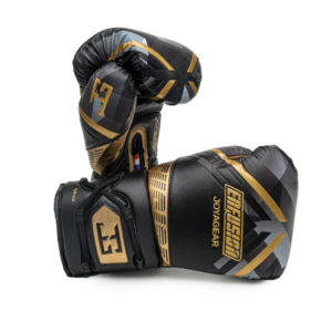 Enfusion X JOYA Boxing Gloves Black/Gold  - Laces
