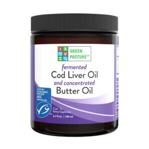 Green Pasture Fermented Cod Liver Oil & Concentrated Butter Oil, naturel, 188 ml gel