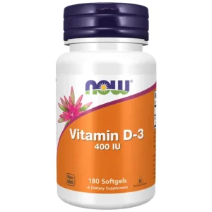 NOW Foods Vitamin D3 400 IU, 180 softgels